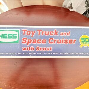 Hess Toy Truck and Space Cruiser with Scout MIB 50th anniversary.